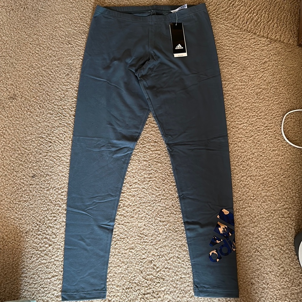 Adidas Cotton Navy Leggings